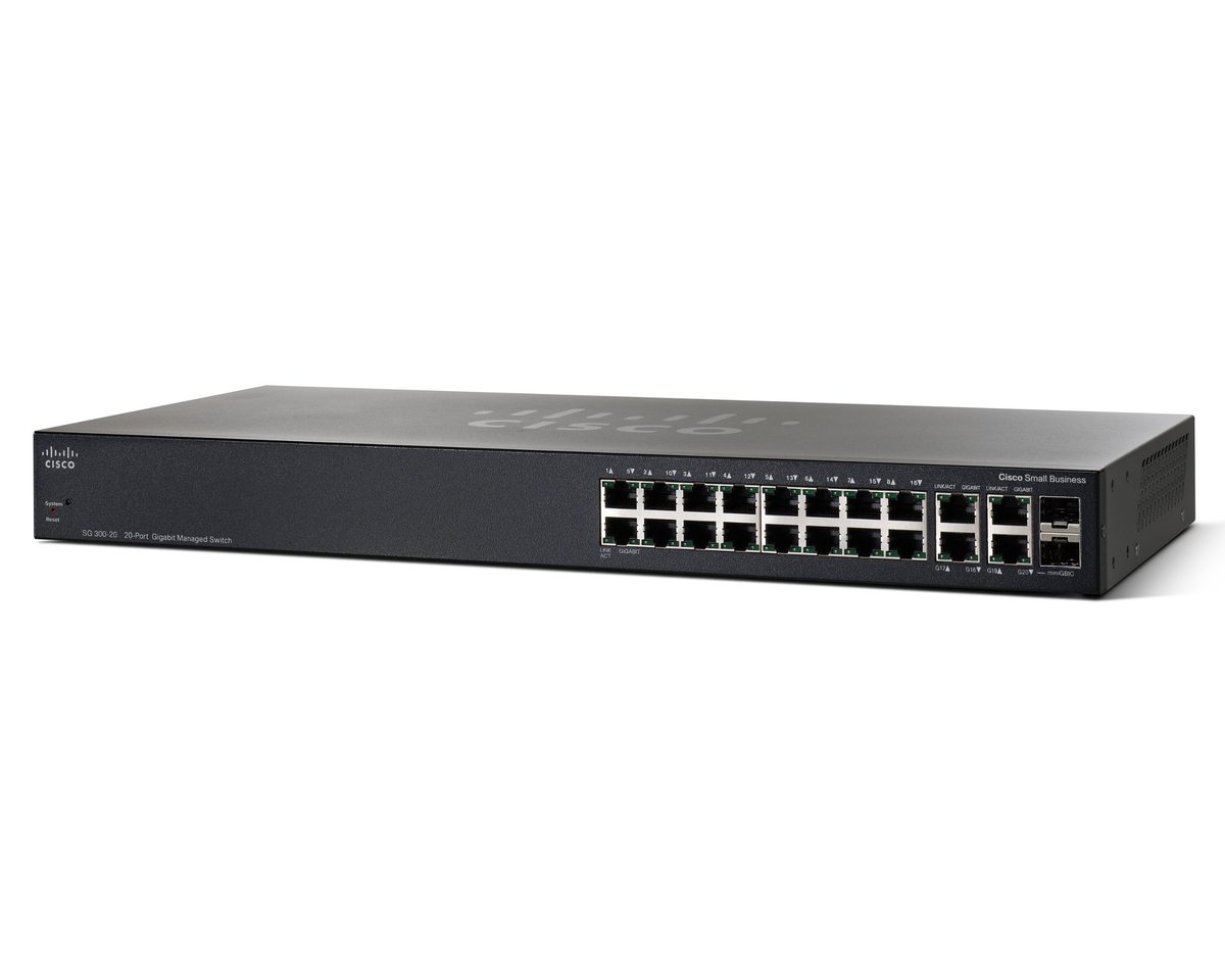 CISCO | SG300-20 | 20-Port Gigabit Managed Switch
