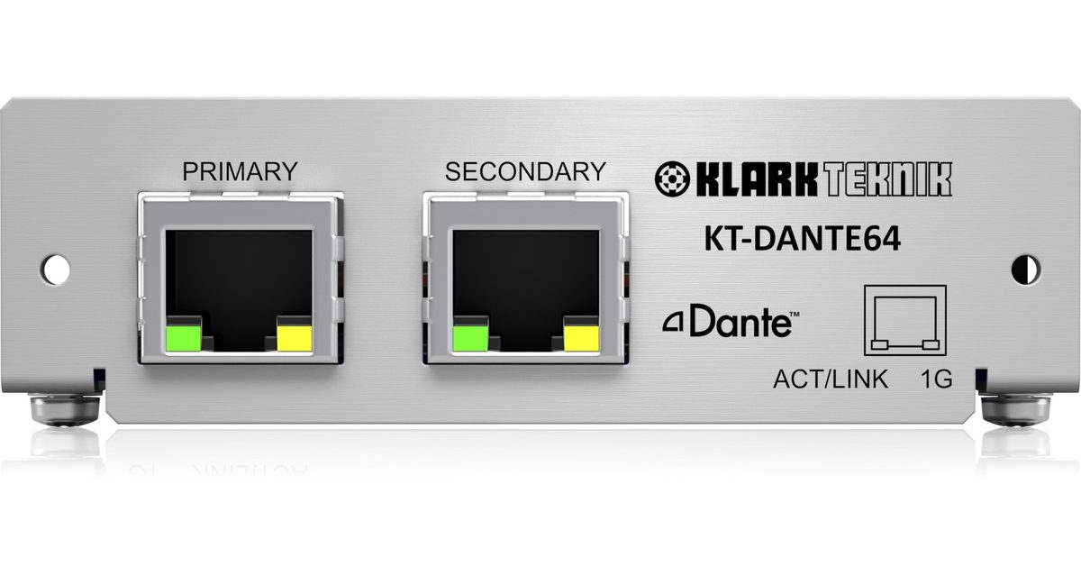 KLARK TEKNIK | KT-DANTE64 | Dante-Netzwerkmodul